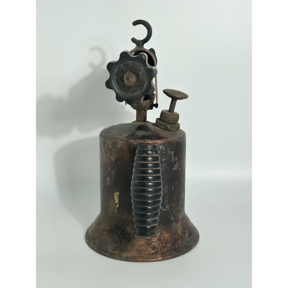 Vintage The Turner Brass Works Sycamore Ill Copper Blow Torch With Black Handle - Picture 2 of 16